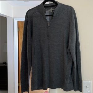 Men’s XL half zip grey Smartwool sweater